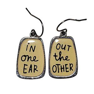 Hmk Llc In One Ear Out The Other Earrings Funny Fashion Jewelry Novelty Gift